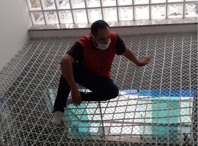 a instalação de rede de proteção requer cuidados e precauções específicas